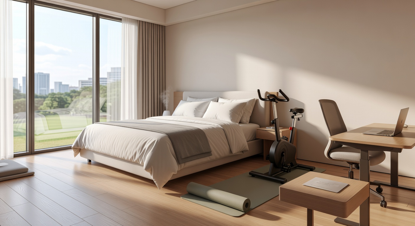 Executive wellness suite with natural light